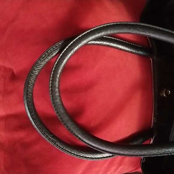 USED HELLO KITTY MONOGRAM Pink and black tote 13 L x 9 W x 4 D - Picture 3 of 8